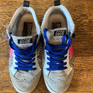 Golden Goose Deluxe Brand Sneakers with Blue and Pink Accents